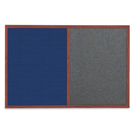 United Visual Products Slim Style Indoor Enclosed Corkboard, 36 UV504SCH-WHITE-CINNABA